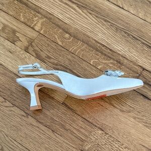 Elegant Silver Slingback Heels